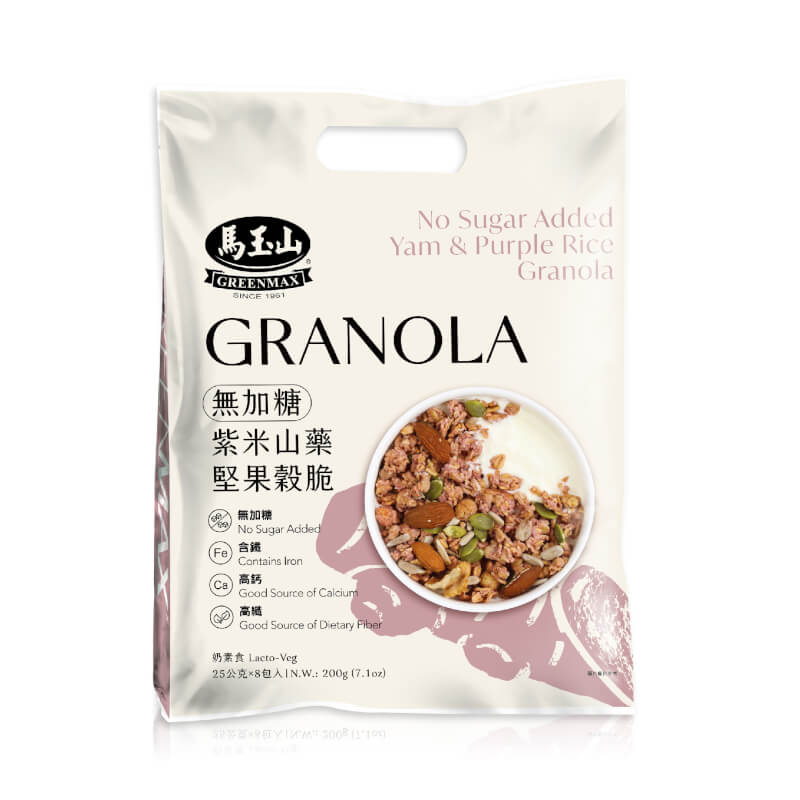 穀脆:無糖紫米山藥堅果